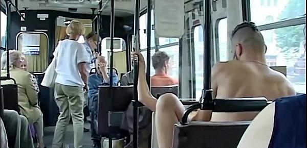  Public bus passenger witness an extreme lovers fucking in front of them